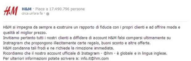 truffa H&M