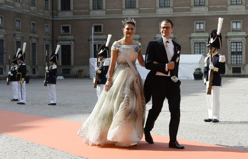 Principessa Victoria di Svezia in H&M al Royal Wedding al Stockholm Palace.