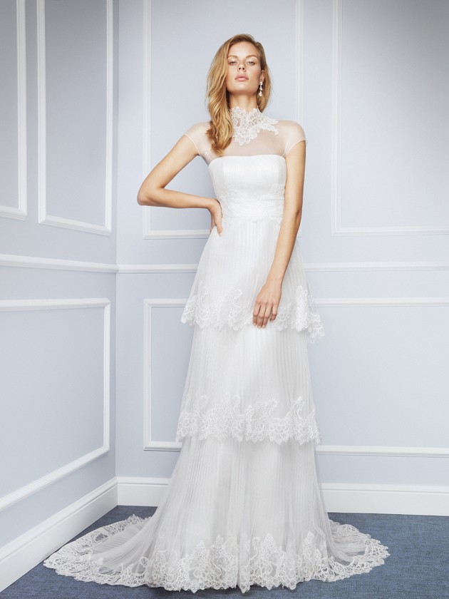 Abiti da sposa Blumarine 2016 con balze di pizzo sulla gonna