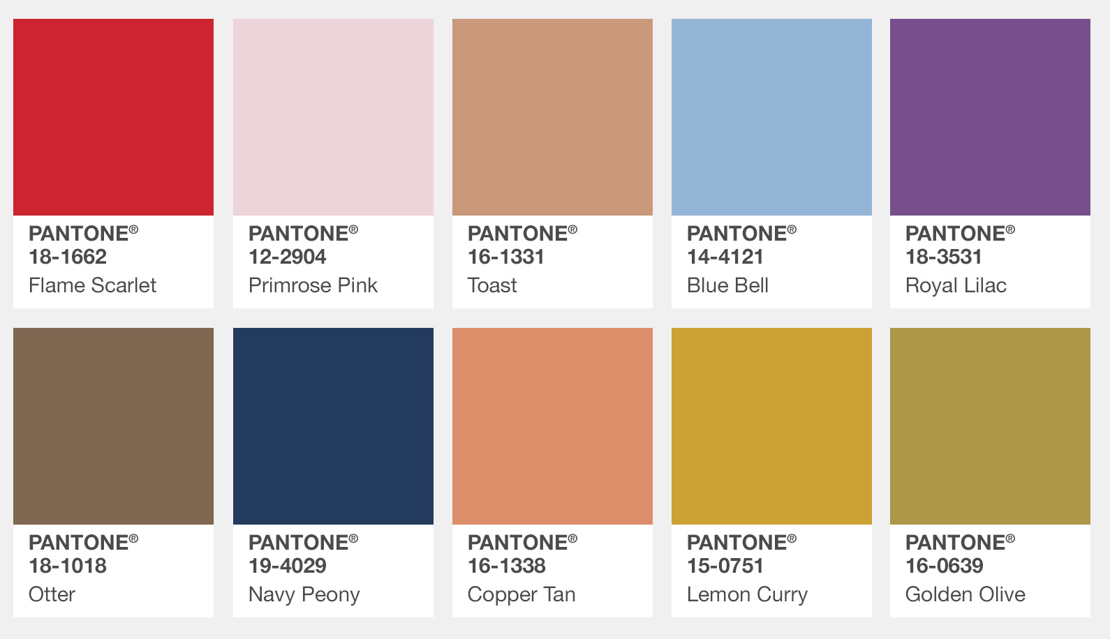 colori Pantone autunno-inverno 2017-2018