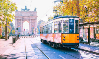 milano tram e arco della pace