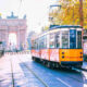 milano tram e arco della pace