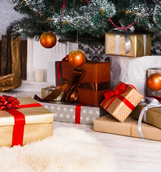 pacchi regalo sotto l'albero