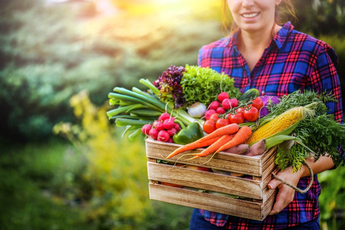 Alimentazione sana, frutta e verdura