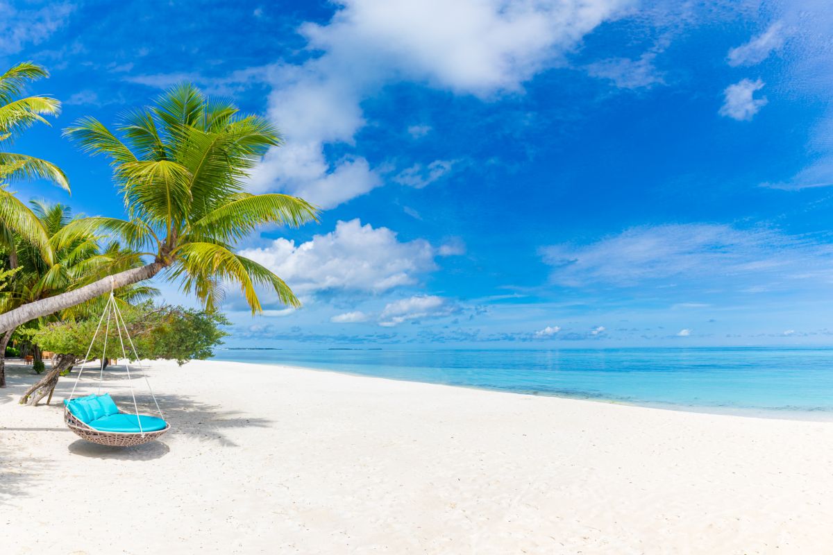 Caraibi, spiaggia tropicale