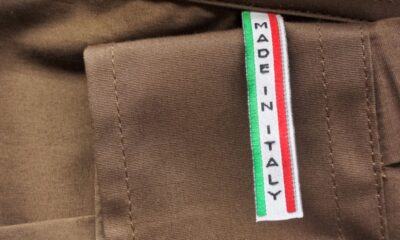 Moda made in Italy, etichetta con bandiera dell'Italia