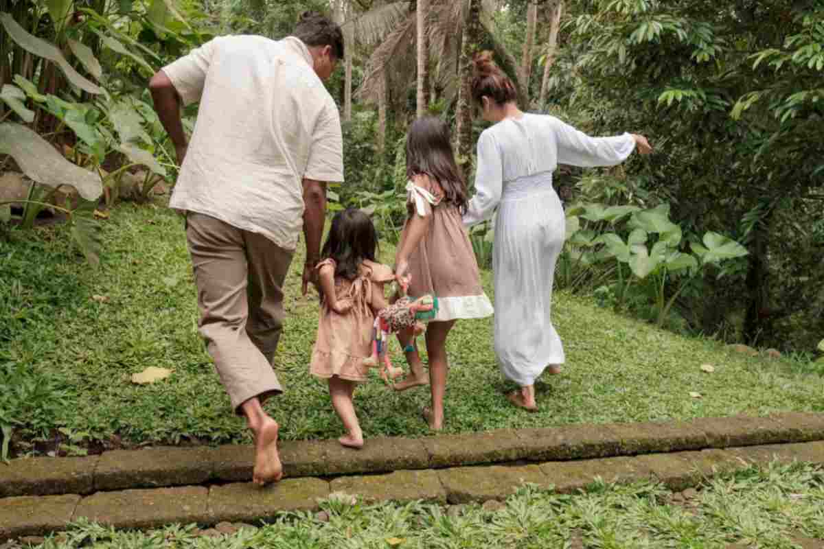 famiglia in natura