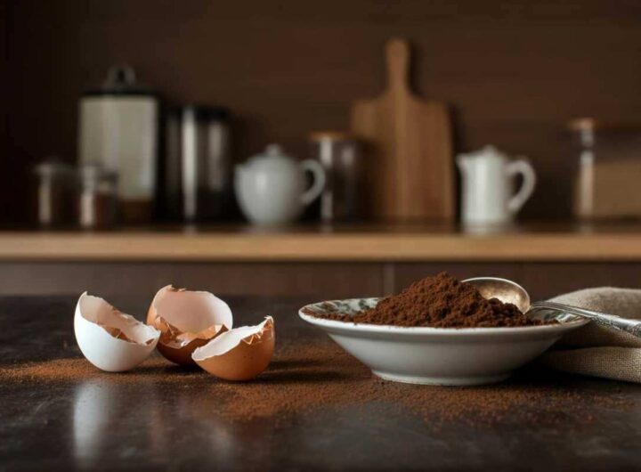come usare gusci d'uovo e caffè