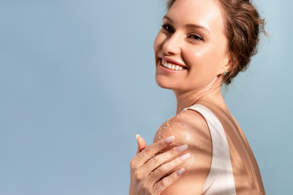 Scrub corpo ai sali da bagno