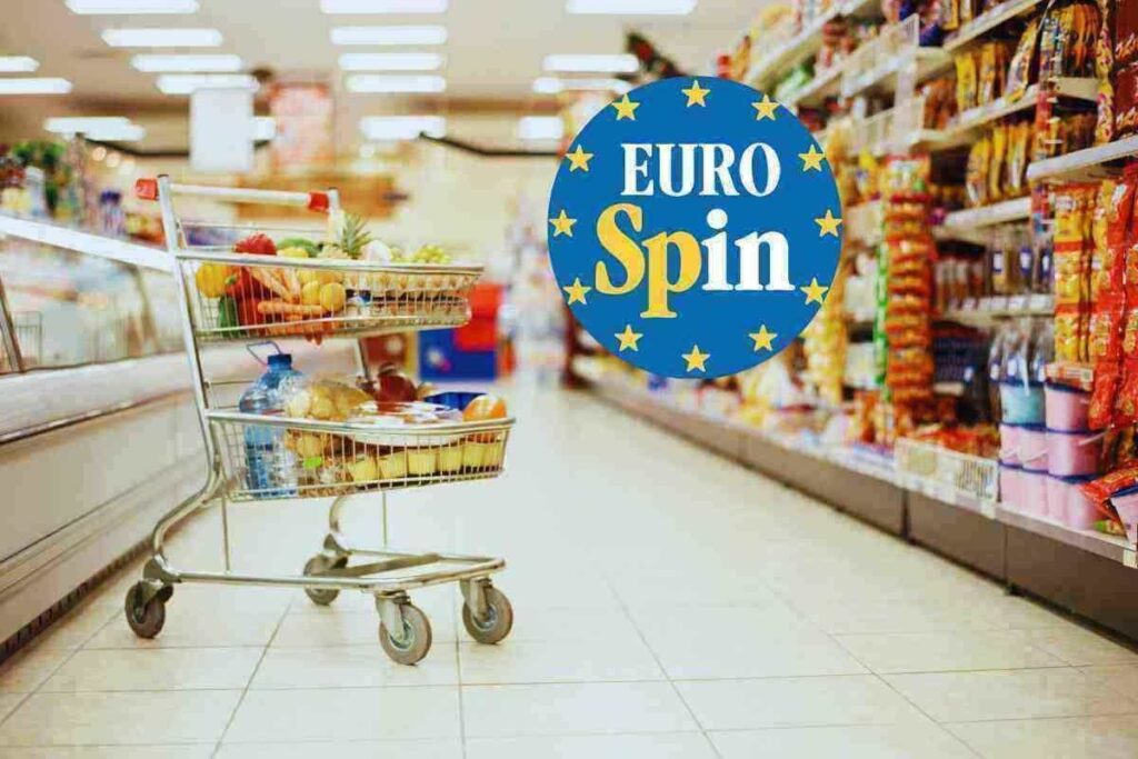 Eurospin fuori controllo, carrello pieno con 1 euro