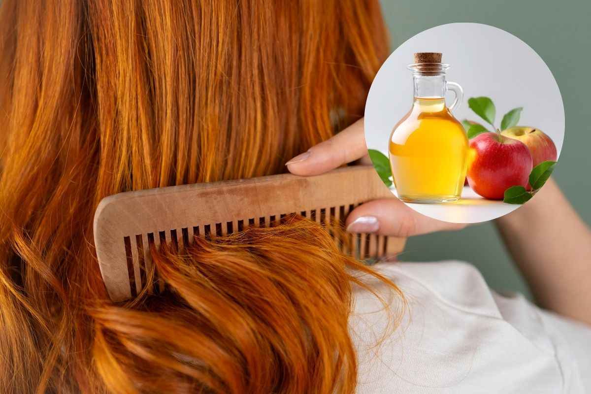 capelli più forti e luminosi con il risciacquo acido