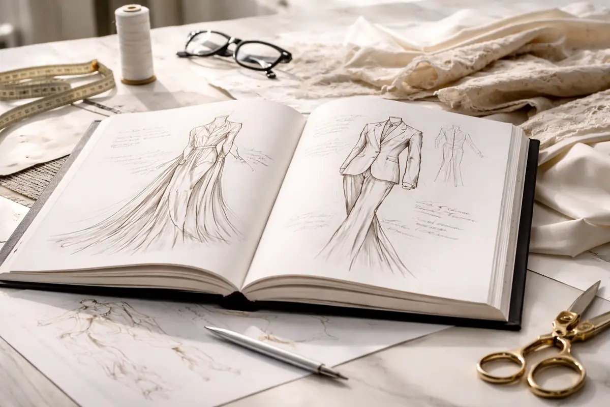 Spazio creativo del designer di moda