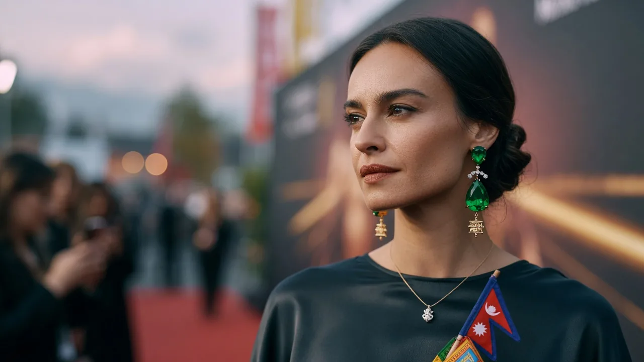 Kasia Smutniak e gli orecchini con diamanti verdi: il viaggio dal Nepal al red carpet di Roma