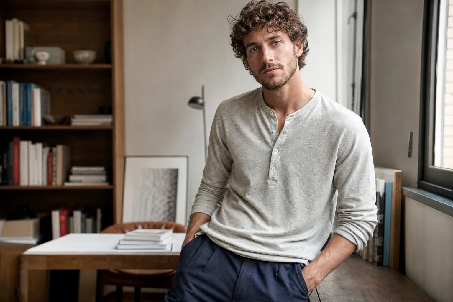 Maglietta Serafino (Henley shirt): il basic cool dell'autunno