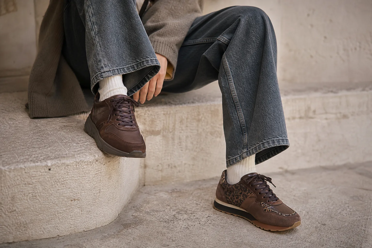 Sneakers marroni autunno: da minimal a animalier, le quattro tendenze che ridefiniscono il classico