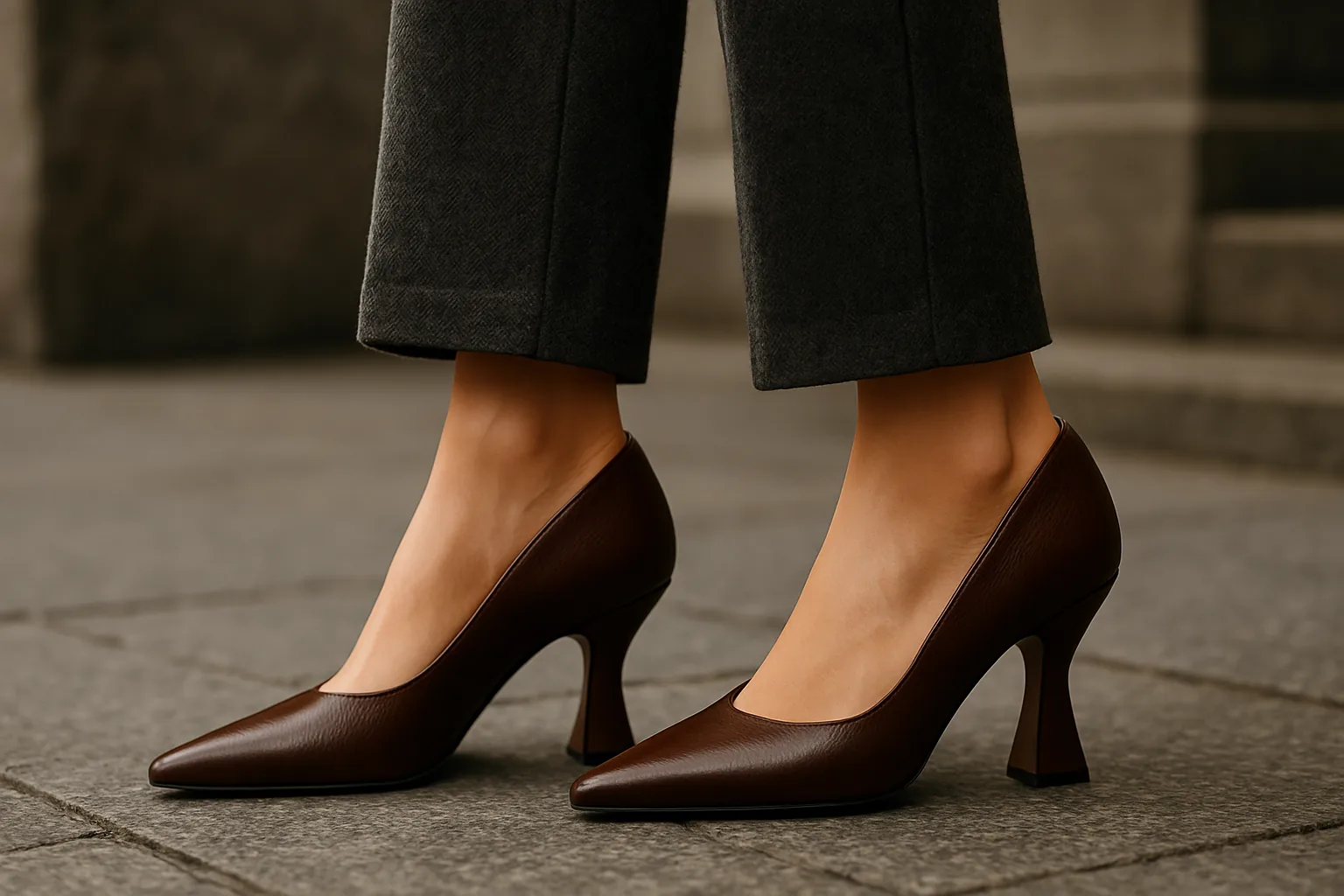 Tacchi a cono: la geometria elegante tra stiletto e block heels per l'autunno inverno